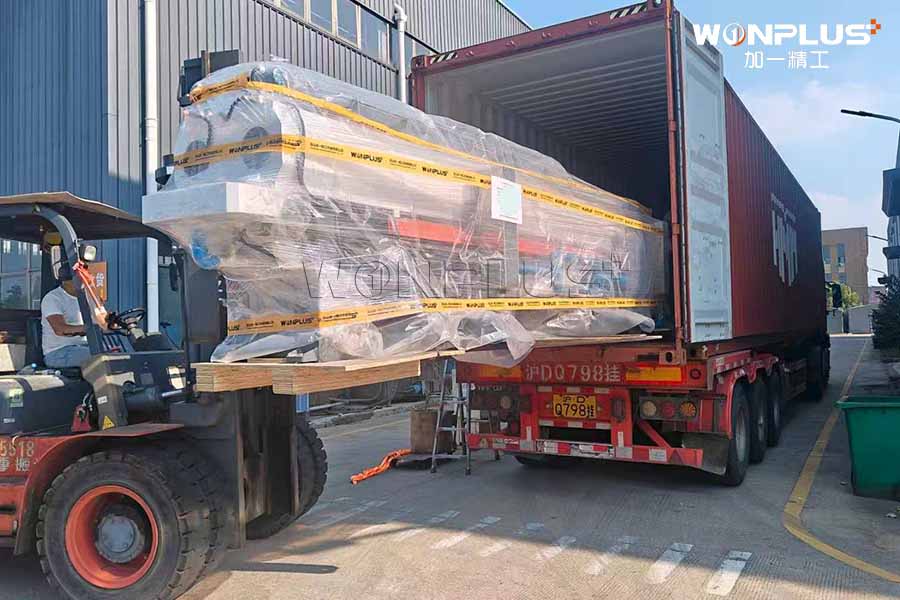 WONPLUS Another Double-Outlet PE Pipe Extrusion Line Ready for Shipment